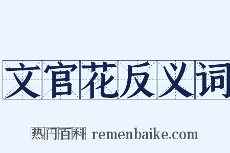 文官花反义词是什么意思的图片